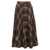 Balenciaga Pleated skirt with ruffled effect Brown