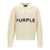 PURPLE Logo embroidery sweater White