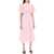 ROTATE Birger Christensen Midi Satin Dress With Balloon Sleeves BLUSHING BRIDE