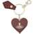 Vivienne Westwood "Mirror Heart" Keychain BORDEAUX