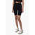 Valentino Garavani Stretch Fabric Biker Shorts With Embroidered Logo Black