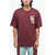 PUMA Staple Cotton Crew-Neck T-Shirt With Maxi Print On The Back Burgundy