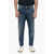 Incotex Stretch Denim Jeans With Embossed Logo 19Cm Blue