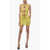 GIUSEPPE DI MORABITO Rhinestoned Minidress With Cut-Outs Yellow