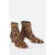 Ralph Lauren Animal Patterned Ponyskin Willa Ankle Boots Brown