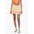 SPORTY & RICH Pleated Mini Skirt With Logoed Elastic Band Yellow