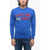 Mc2 Saint Barth Crew-Neck Sweater With Contrat Embroidery Blue