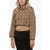 Gucci Cashmere Blend Crop Sweater With Morset Motif Brown