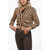 Gucci Cashmere Blend Crop Cardigan With Morset Motif Brown