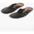 Maison Margiela Mm22 Solid Color Leather Slipper Black