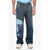 KIDSUPER Regular Fit Jeans With Contrasting Embroideries 25Cm Blue