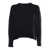 Kangra BOXING CREWNECK SWEATER WITH BUTTONED SLEEVES Black  