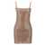 GIUSEPPE DI MORABITO Silver/Light Beige Short Dress With Straps In Technical Fabric Woman Beige