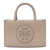 Tory Burch 'Mini Ella' Beige Tote Bag With Embossed Logo In Eco-Leather Woman Beige