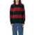 Howlin' Howlin' Shaggy Bear Stripes Sweater CHERRY