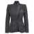 Alexander McQueen Alexander McQueen Deconstructed Denim Blazer Black