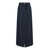 Brunello Cucinelli Maxi Blue Skirt With Contrasting Stitching In Cotton Denim Woman BLUE