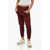 DSQUARED2 Brushed Cotton Sweatpants With Front Maxipocket Burgundy