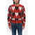 CHARLES JEFFREY LOVERBOY Argyle Motif Crew-Neck Sweater With Fringes Red