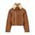 Victoria Beckham 'Shearling Pea Coat' sheepskin jacket Brown