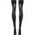 Alessandra Rich Lace Thigh-High Stockings With BLACK