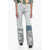 Heron Preston Cotton Boyfriend Fit Denims With Contrasting Bands 24Cm Light Blue