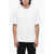 COVERT Solid Color Crew-Neck T-Shirt With Contrasting Logo White