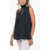 Fabiana Filippi Sleeveless Silk Blouse With Cut-Out Detail Blue