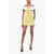 ADRIANA HOT COUTURE Bodycon Chenille Mini Dress With Maxi Bow Yellow