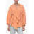 Max Mara Weekend Cotton Blend Silver Blouse With Belt Orange