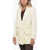 Max Mara Double-Breasted Monica Wool Blazer With Satin Details White