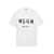 MSGM White T-Shirt With Round Neck And Maxi Logo Print On The Front In Cotton Man WHITE