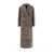 BLANCHA® Brown Long Double Breasted Coat In Shearling Woman BROWN