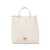 Pinko Pinko Mini Love Birds Tote Bag BIANCO SETA-ANTIQUE GOLD