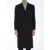 Lardini Double-Breasted Long Coat Black