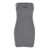 Diesel Grey Sleeveless Dress With Logo Patch On The Front In Cotton Blend Woman GREY