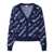 KENZO BY VERDY Kenzo By Verdy Allover Logo Wool Blend Cardigan BLUE