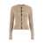 Fendi Fendi Ribbed Cotton Cardigan Beige