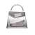 Maison Margiela Maison Margiela Snatched Small Handbag In Grained Metallic Leather SILVER