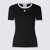 COURRÈGES Courrèges Black Cotton T-Shirt BLACK/HERITAGE WHITE