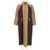 Moschino Long trench coat with patterned inserts Beige