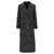 Alberta Ferretti Long bouclé coat White/Black