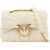 Pinko Love Puff Mini Butterfly Quilt Bag BIANCO SETA-ANTIQUE GOLD