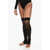 Dolce & Gabbana Solid Color Stockings With Logoed Band Black