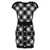 Balmain Vichy tweed dress White/Black