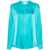 forte_forte Forte_Forte Oversized Shirt In Stretch Silk Satin TURQUOISE