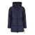 After Label 'Vienna' Blue Hooded Down Jacket In Quilted Tech Fabric Woman BLUE