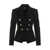 Balmain Balmain Double Breast Blazer Jacket With Logo Buttons Black