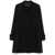 Lardini Lardini Long Cashmere Coat With A Slit Black