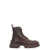 Moncler Moncler Hevea City Leather Lace-Up Boots BROWN